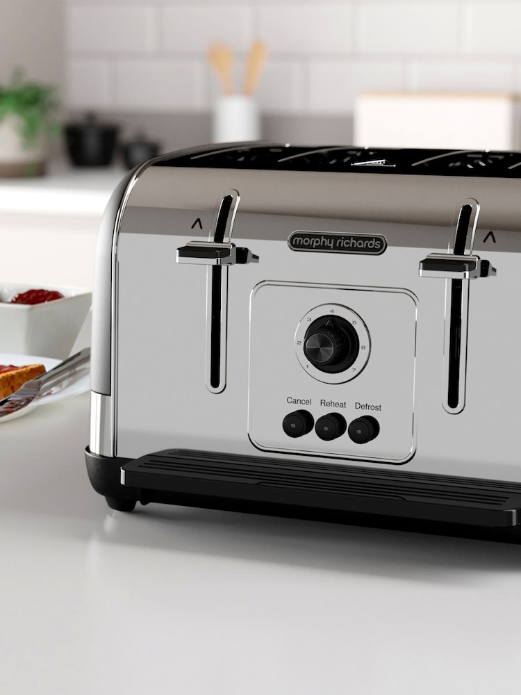 Morphy Richards Black Venture 4 Slice Toaster - Image 1 of 4