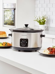 Morphy Richards Brushed Stainless Steel 6.5L Slow Cooker - Image 1 of 4