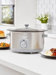 Morphy Richards Brushed Stainless Steel 6.5L Slow Cooker - Image 1 of 4