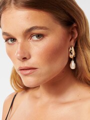 Forever New Gold Tone Signature Piper Pearl Earrings - Image 2 of 2