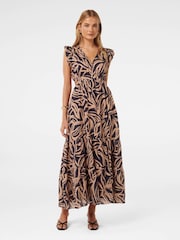 Forever New Blue Pure Linen Tobi Side Cut Out Dress - Image 1 of 4