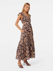 Forever New Blue Pure Linen Tobi Side Cut Out Dress - Image 3 of 4
