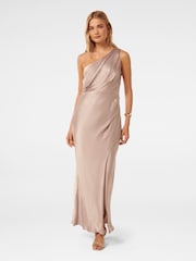 Forever New Nude Petite Emily Petite One Shoulder Maxi Dress - Image 1 of 4
