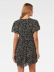 Forever New Black Pria Button Through Mini Dress - Image 4 of 5