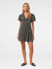 Forever New Black Pria Button Through Mini Dress - Image 5 of 5