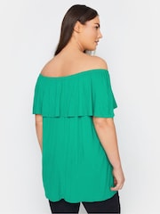 Evans Green Layered Bardot Top - Image 3 of 4