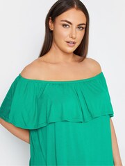 Evans Green Layered Bardot Top - Image 4 of 4