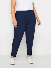 Evans Blue Jersey Tapered Trousers - Image 1 of 2