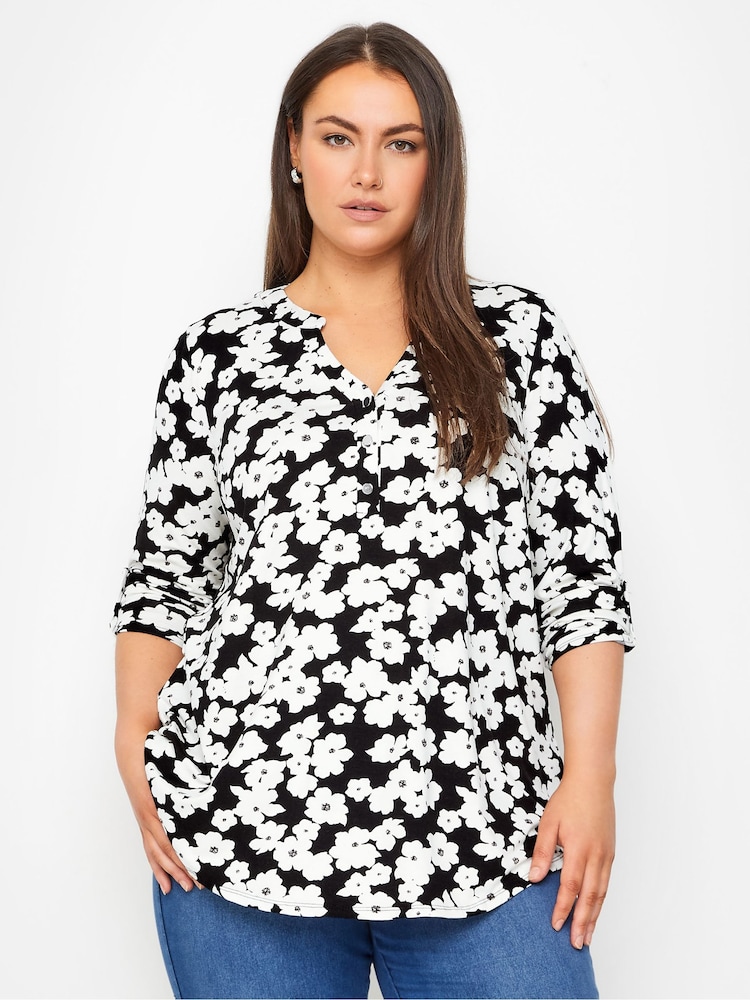 Blusas negras con estampado floral de Evans - Imagen 1 de 1 Blusas negras con estampado floral de Evans - Imagen 1 de 1