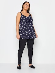 Blau - Shoulder Knot Printed Vest Top - Bild 2 von 4