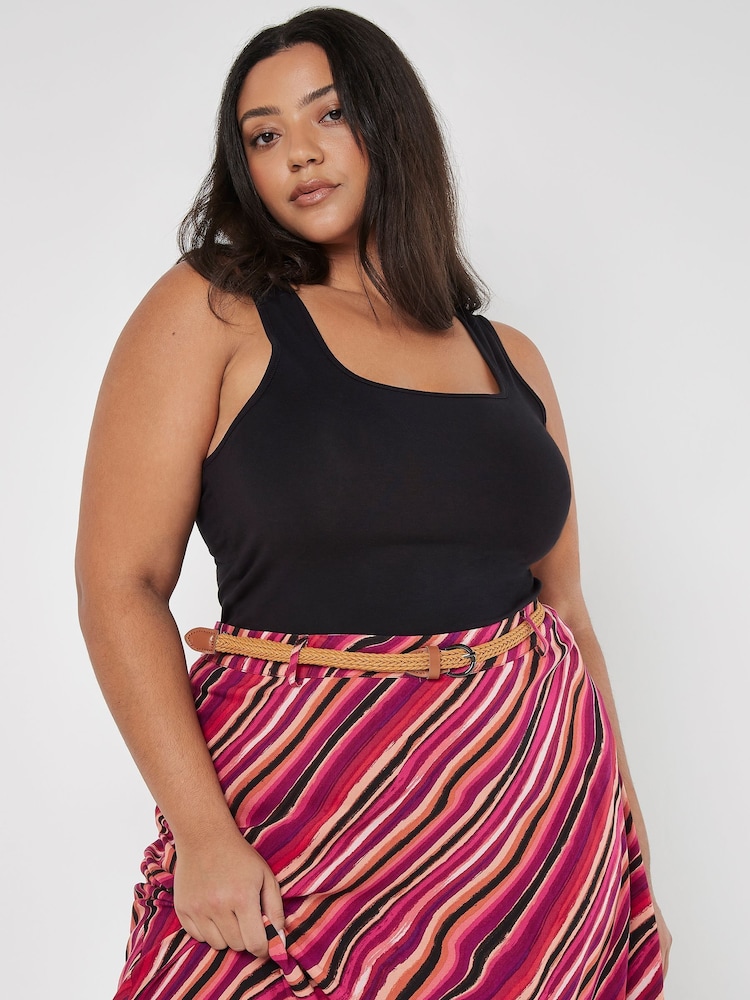 Apricot Pink Psychedelic Wave Maxi Skirt - Image 1 of 3 Apricot Pink Psychedelic Wave Maxi Skirt - Image 1 of 3