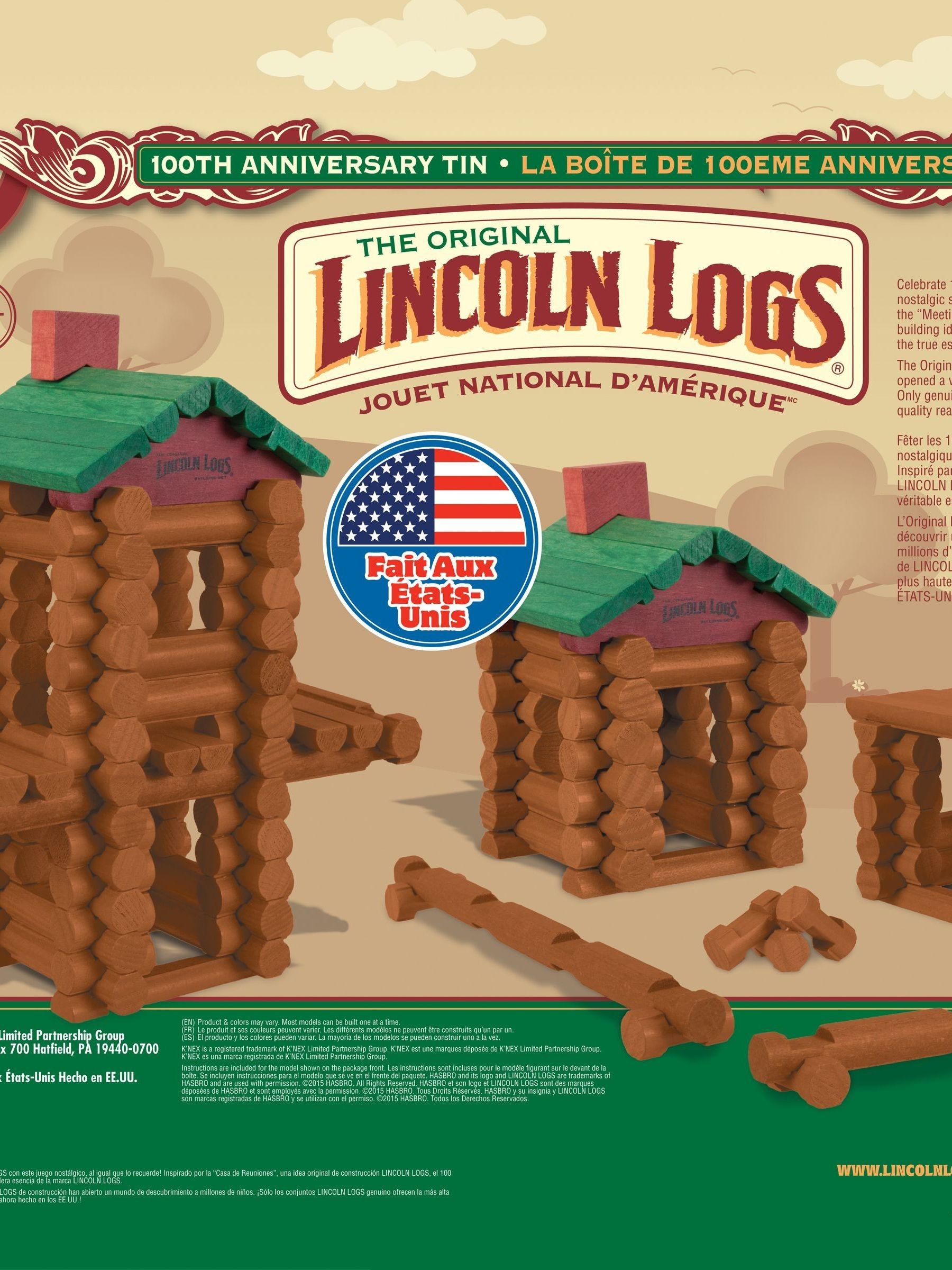 Buy Lincoln Logs 100th Anniversary Tin Building Set from the Next UK online shop