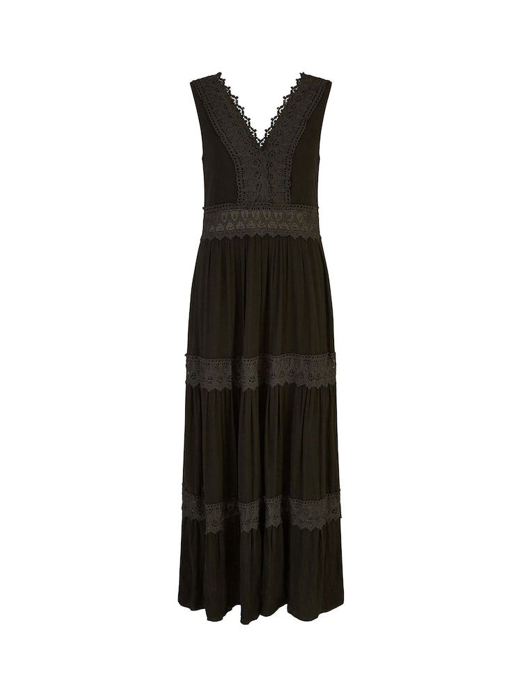 Yumi Black Lace Trim Sun Dress - Image 5 of 5