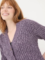 FatFace Purple Alicia Cardigan - Image 4 of 6