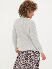FatFace Light Grey Alicia Cardigan - Image 2 of 7