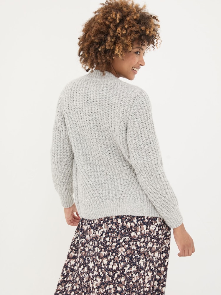 FatFace Light Grey Alicia Cardigan - Image 2 of 7