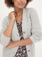 FatFace Light Grey Alicia Cardigan - Image 3 of 7