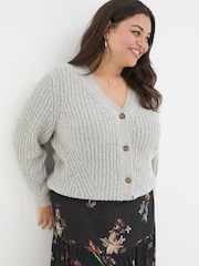 FatFace Light Grey Alicia Cardigan - Image 4 of 7
