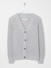 FatFace Light Grey Alicia Cardigan - Image 7 of 7