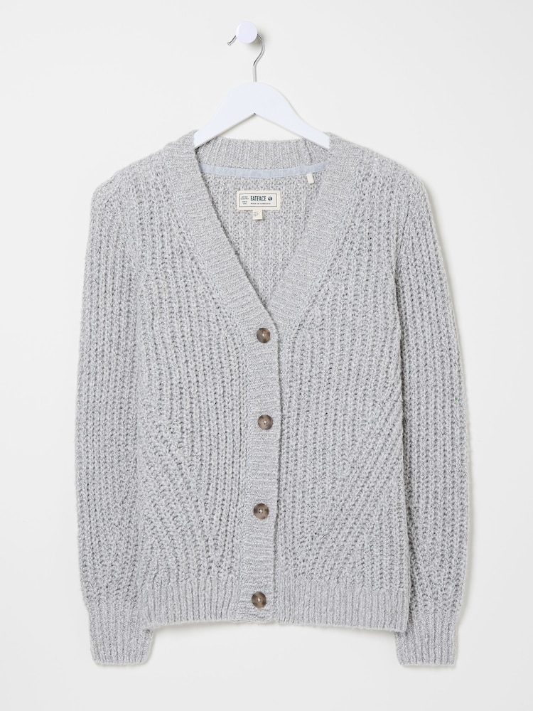 FatFace Light Grey Alicia Cardigan - Image 7 of 7