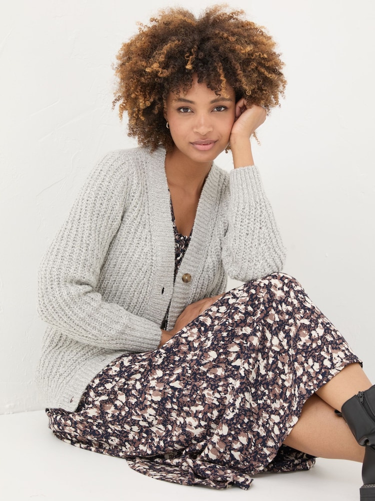 FatFace Light Grey Alicia Cardigan - Image 8 of 8 FatFace Light Grey Alicia Cardigan - Image 8 of 8