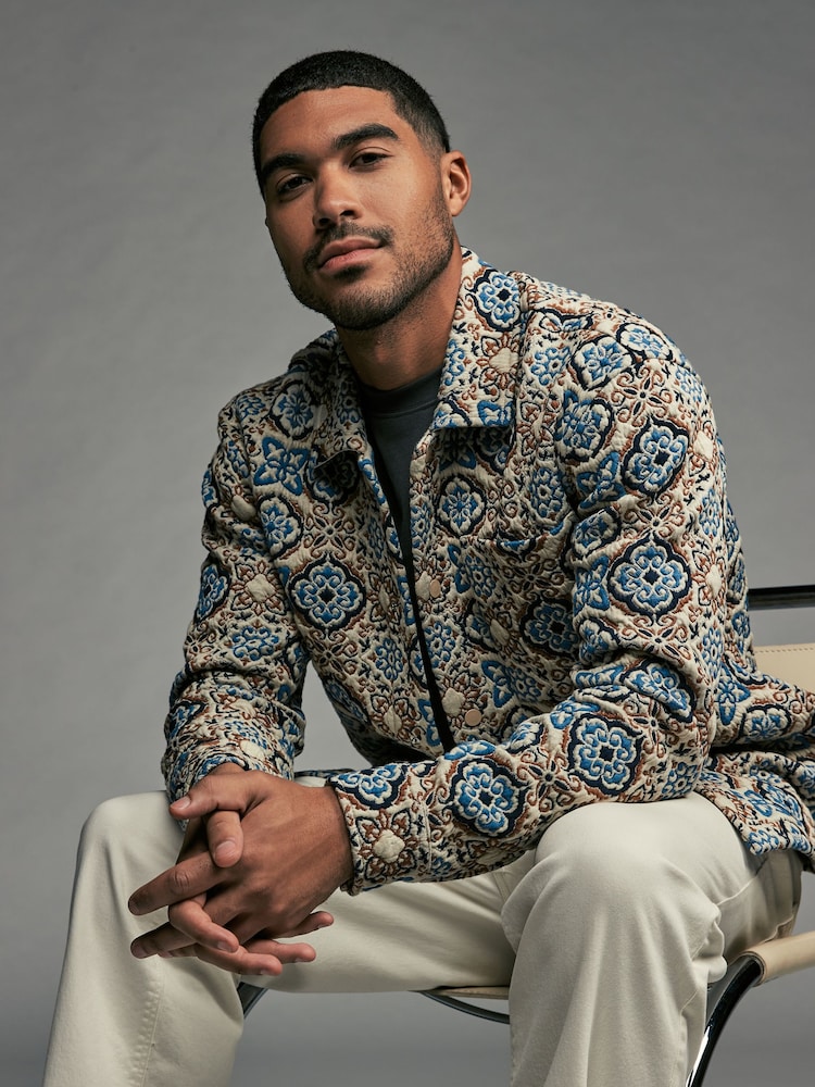 Multi Floral Quilted Tapestry Shacket - Image 4 of 9
