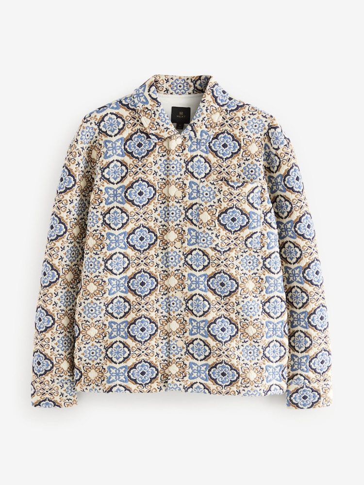 Multi Floral Quilted Tapestry Shacket - Image 6 of 9