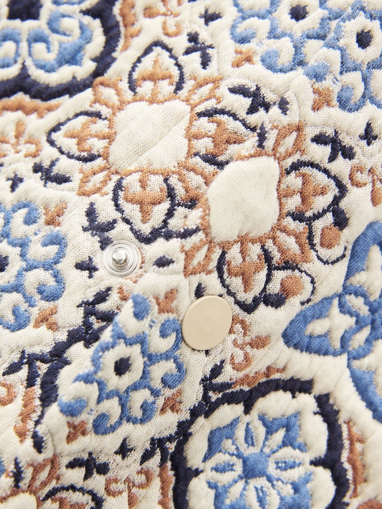 Multi Floral Quilted Tapestry Shacket - Image 8 of 9
