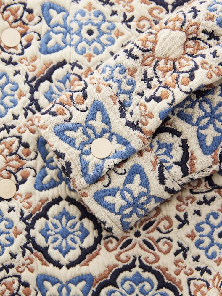 Multi Floral Quilted Tapestry Shacket - Image 9 of 9