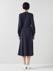 LK Bennett Jenny Petite Lenzing™ EcoVero™ Viscose Blend Dress - Image 2 of 3