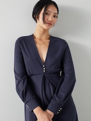 LK Bennett Jenny Petite Lenzing™ EcoVero™ Viscose Blend Dress - Image 3 of 3