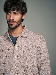 Natural Floral Quilted Tapestry Shacket - Image 1 of 10