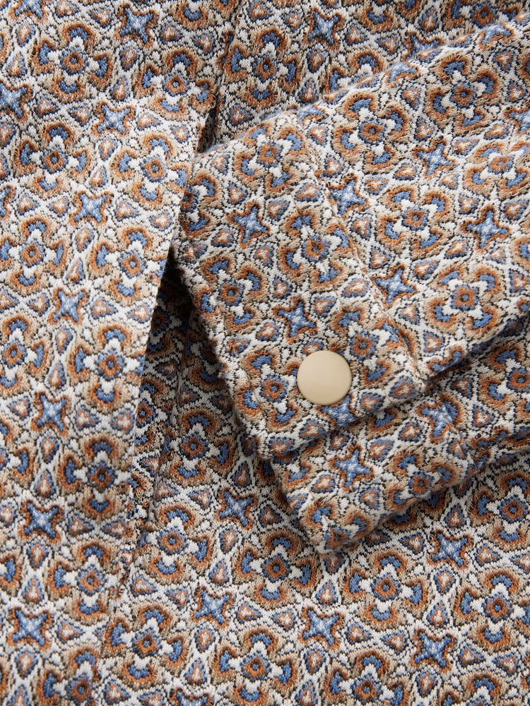 Natural Floral Quilted Tapestry Shacket - Image 10 of 10