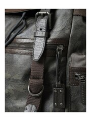 Dolce & Gabbana Green Canvas Leather Backpack with Buckle Closure and Silver Detailing - Image 6 of 6