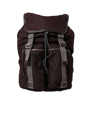 Dolce & Gabbana Maroon Nylon Leather Rucksack Backpack with Metal Detailing - Image 1 of 6