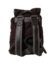 Dolce & Gabbana Maroon Nylon Leather Rucksack Backpack with Metal Detailing - Image 3 of 6