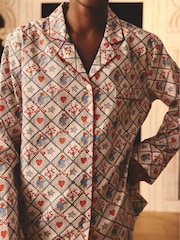 Cath Kidston Ecru Paddington Check Button Up 100% Cotton Pyjamas - Image 4 of 9