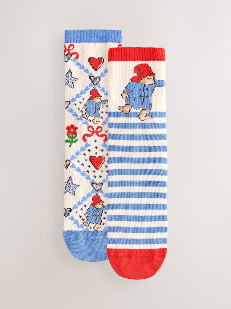 Cath Kidston Multi Paddington 2 Pack Socks - Image 1 of 6 Cath Kidston Multi Paddington 2 Pack Socks - Image 1 of 6
