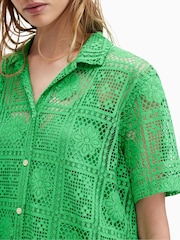 AllSaints Green Athea Crochet Dress - Image 6 of 7