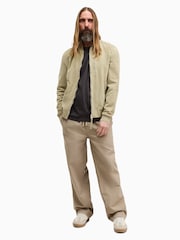 AllSaints Kemble Bomberjacke aus Veloursleder - Bild 3 von 6