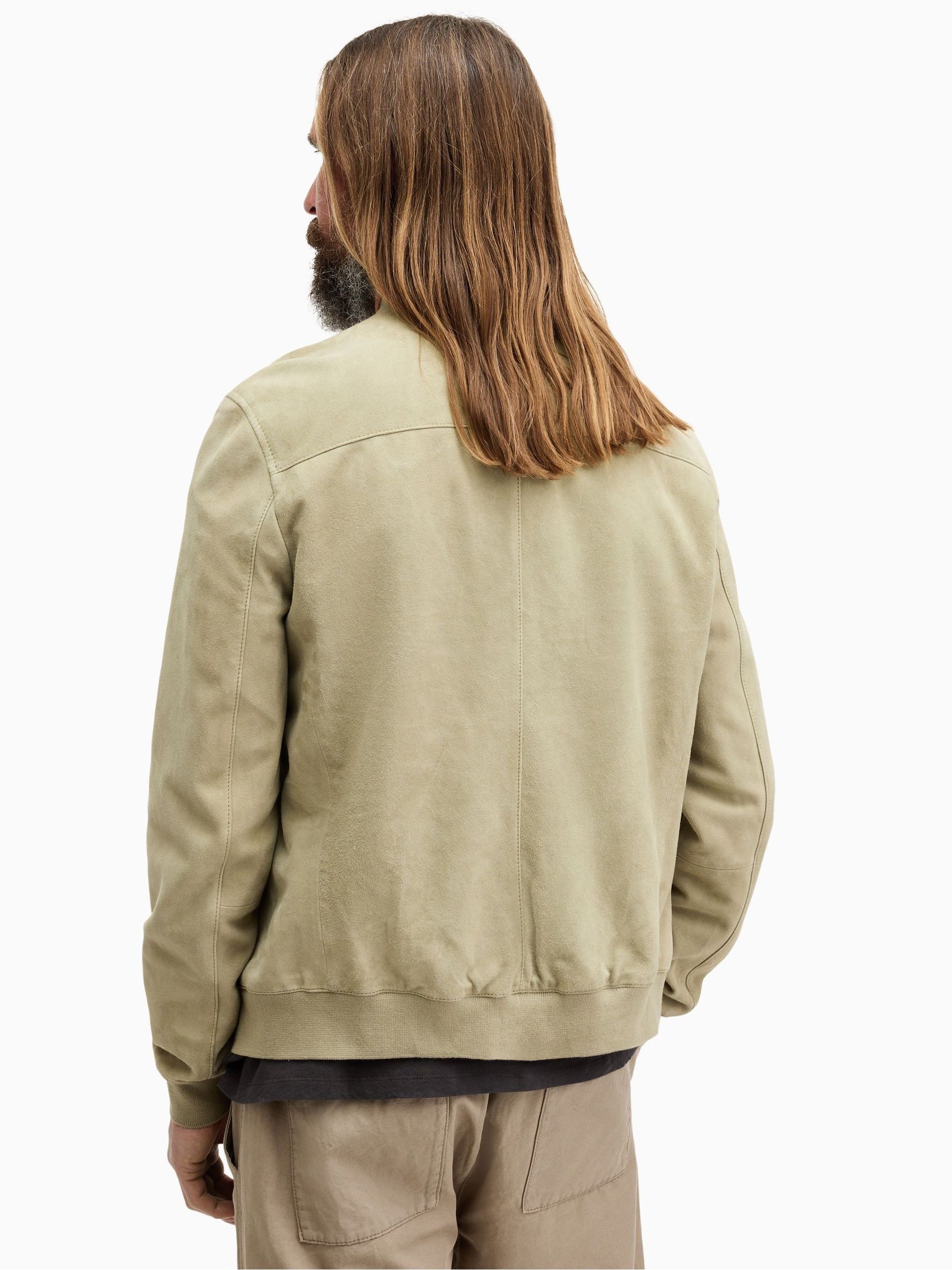 Buy AllSaints Green Kemble Suede Bomber Jacket from Next USA
