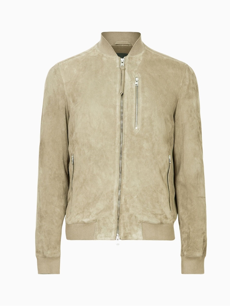 AllSaints Kemble Bomberjacke aus Veloursleder - Bild 6 von 6