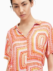 AllSaints Orange Athea Luisa Dress - Image 2 of 6