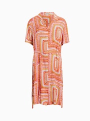 AllSaints Orange Athea Luisa Dress - Image 6 of 6