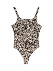 Albaray Cream Brushstroke Floral Swimsuit - Image 5 of 5
