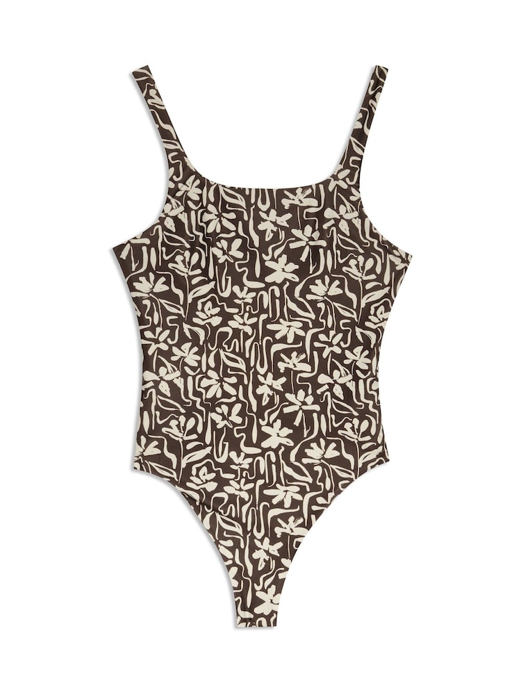 Albaray Cream Brushstroke Floral Swimsuit - Image 5 of 5