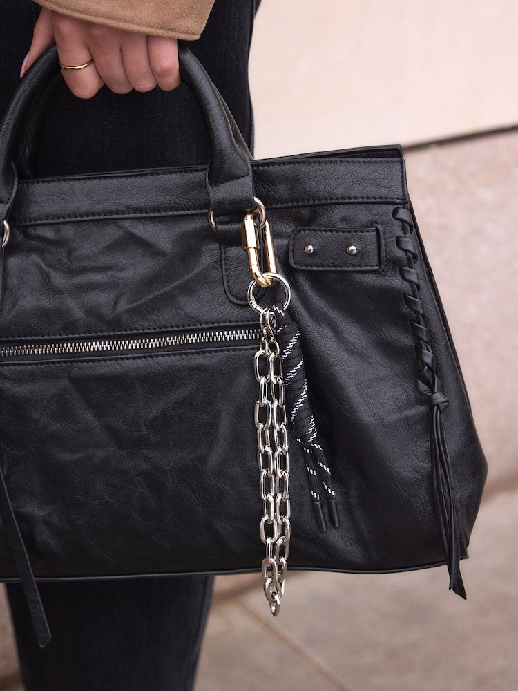 Silver Tone Bag Charm Chain - Image 3 of 3