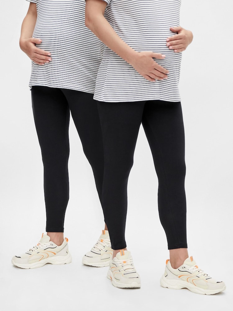 Mamalicious Black Maternity Leggings 2 Pack - Image 1 of 5