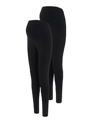 Mamalicious Black Maternity Leggings 2 Pack - Image 5 of 5