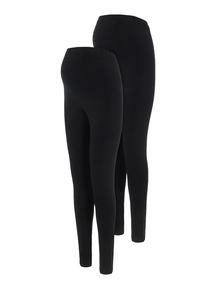 Mamalicious Black Maternity Leggings 2 Pack - Image 5 of 5